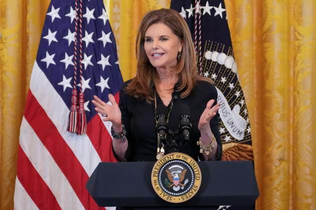 Women’s Health Advocate Maria Shriver speaks at a Women’s History Month reception at the White House in Washington, DC, March 18, 2024. Copyright: xChrisxKleponisx xCNPx MediaPunchx