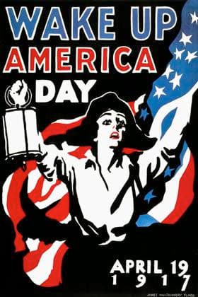 WAKE UP AMERICA DAY, 1917. Poster commemorating Wake Up America Day, 19 April 1917, by James Montgomery Flagg.  Copyright: xGRANGERx xGRANGERx 0009833