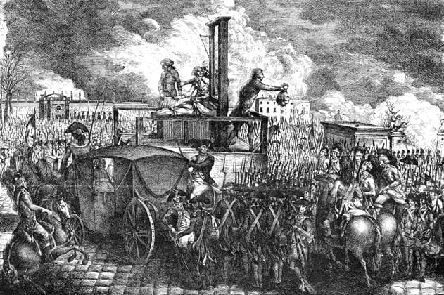 LOUIS XVI (1754-1793). King of France, 1774-92. The execution of King Louis XVI of France on 21 January 1793. Contemporary French engraving (detail).  Copyright: xGRANGERx xGRANGERx 0013248