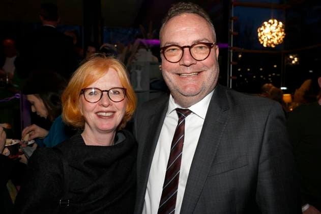 Bobo Klimpel with his wife Sabine at the Recklinghäuser Hurz comedy award ceremony at the Ruhrfestspielhaus Recklinghausen, 18 03 2024 Foto:xT.xSchröerx xFuturexImagex hurz_4341
