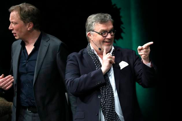 Achim Hagemann and Hape Kerkeling at the Recklinghäuser Hurz comedy award ceremony at the Ruhrfestspielhaus Recklinghausen, 18 03 2024 Foto:xT.xSchröerx xFuturexImagex hurz_4392