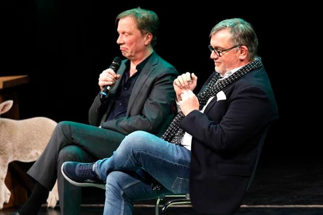 Achim Hagemann and Hape Kerkeling at the Recklinghäuser Hurz comedy award ceremony at the Ruhrfestspielhaus Recklinghausen, 18 03 2024 Foto:xT.xSchröerx xFuturexImagex hurz_4394