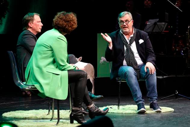 Achim Hagemann, Steffi Neu and Hape Kerkeling at the Recklinghäuser Hurz comedy award ceremony at the Ruhrfestspielhaus Recklinghausen, 18 03 2024 Foto:xT.xSchröerx xFuturexImagex hurz_4396