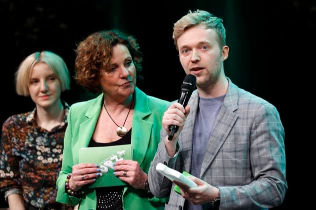 Shari Litt, Steffi Neu and Marc Weide at the Recklinghäuser Hurz comedy award ceremony at the Ruhrfestspielhaus Recklinghausen, 18 03 2024 Foto:xT.xSchröerx xFuturexImagex hurz_4418