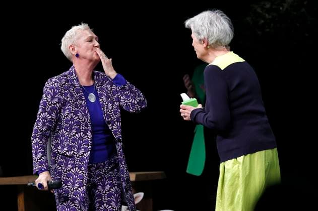 Lioba Albus and Gerburg Jahnke at the Recklinghäuser Hurz comedy award ceremony at the Ruhrfestspielhaus Recklinghausen, 18 03 2024 Foto:xT.xSchröerx xFuturexImagex hurz_4384