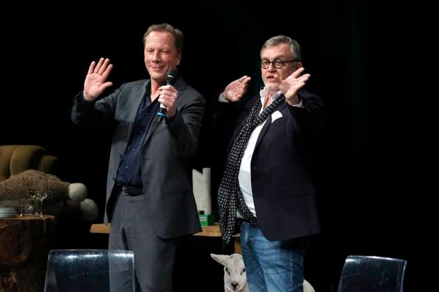 Achim Hagemann and Hape Kerkeling at the Recklinghäuser Hurz comedy award ceremony at the Ruhrfestspielhaus Recklinghausen, 18 03 2024 Foto:xT.xSchröerx xFuturexImagex hurz_4391