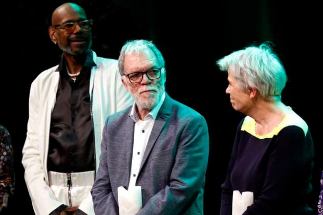 Dennis Legree, Wolfgang Trepper and Gerburg Jahnke at the Recklinghäuser Hurz comedy award ceremony at the Ruhrfestspielhaus Recklinghausen, 18 03 2024 Foto:xT.xSchröerx xFuturexImagex hurz_4419