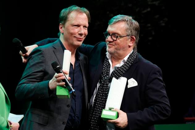 Achim Hagemann and Hape Kerkeling at the Recklinghäuser Hurz comedy award ceremony at the Ruhrfestspielhaus Recklinghausen, 18 03 2024 Foto:xT.xSchröerx xFuturexImagex hurz_4424