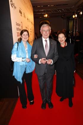 Former German President Horst Koehler with his wife Eva Luise Koehler and daughter Ulrike Koehler at the German Audio Film Award ceremony on 19 March 2024 in Berlin German Audio Film Award 2024 in Berlin