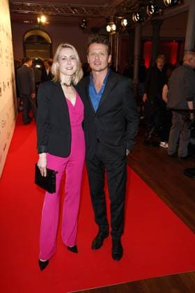Franziska Hippe and Roman Knizka at the German Audio Film Award ceremony on 19 03 2024 in Berlin German Audio Film Award 2024 in Berlin
