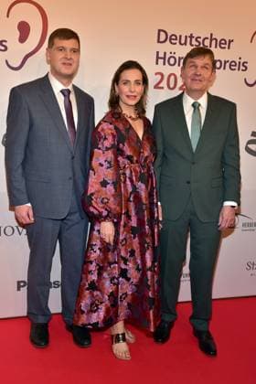 22 Hearing Film Award 2024 ONE MILLION MINUTES Dr Thomas Krämer, Nadine Heidenreich, President Andreas Bethke, Managing Director 22 German Hearing Film Award 2024 at the Deutsche Telekom Representative Office in Berlin, on 19 03 2024 Photopress Mueller