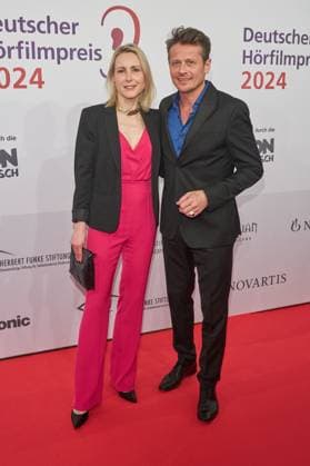 Franziska Hippe and Roman Knizka Presentation of the 22 German Audio Film Award 2024 at the Deutsche Telekom Capital Representation in Berlin on 19 03 2024 22 German Audio Film Award 2024