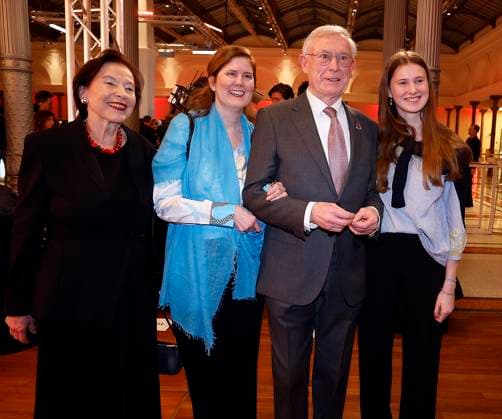 Eva Luise Koehler, Ulrike Koehler, Horst Koehler, granddaughter Kristina Koehler at the German Audio Film Award 2024 at the Deutsche Telekom Berlin Capital City Representation