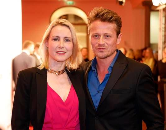 Franziska Hippe, Roman Knitzka at the German Audio Film Award 2024 at the Deutsche Telekom Berlin Capital City Representation