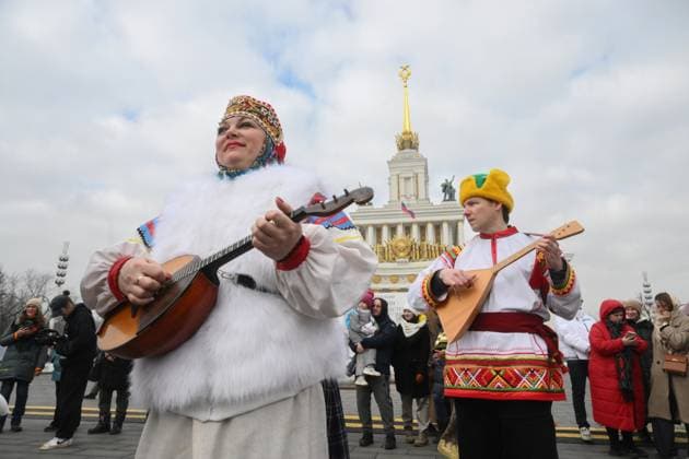 RUSSIA EXPO. Maslenitsa Week 8642803 17.03.2024 The International RUSSIA EXPO Forum and Exhibition. Maslenitsa festivities. Ilya Pitalev host photo agency: RIA Novosti Moscow Russia  Copyright: xIlyaxPitalevx