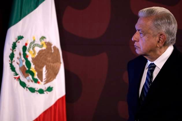 March 20, 2024, Mexico City, Mexico:MexicoÃ¢â‚¬â ¢s President, Andres Manuel Lopez Obrador gesticulates while answers question for the media during his daily briefing at the National Palace. on March 20, 2024 in Mexico City, Mexico Mexico City Mexico - ZUMAe321 20240320_zia_e321_008 Copyright: xLuisxBarronx