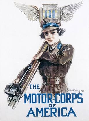 WORLD WAR I: MOTOR CORPS, 1918. American World War I recruiting poster for the U.S. Army s Motor Transport Corps by Howard Chandler Christy, 1918.  Copyright: xGRANGERx xGRANGERx 0040358