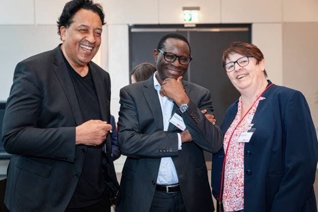 Cherno Jobatey, Karamba Diaby, Anke Hennig at the award ceremony for the Otto Wels Prize in the German Bundestag, 20 3 2024, Bundestag, Reichstag building, Berlin, Germany kreativmedia_spd_15