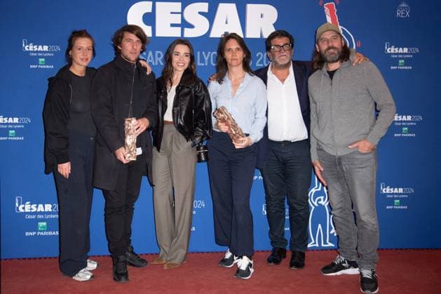 Cesar Des Lyceens 2024 Award Grand Rex Adele Exarchopoulos, Hugo Selignac, Elodie Bouchez, Jeanne Herry, Alain Attal and Fred Testot attending the Cesar Des Lyceens 2024 Award at the Grand Rex Cinema in Paris, France, on March 20, 2024. Photo by Aurore Marechal ABACAPRESS.COM Paris France  Copyright: xMarechalxAurore ABACAx