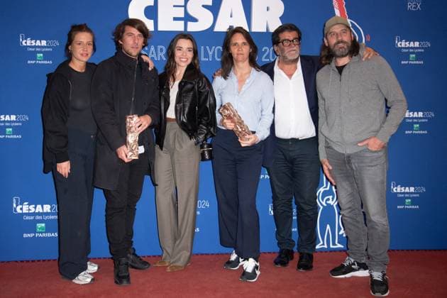 Cesar Des Lyceens 2024 Award Grand Rex Adele Exarchopoulos, Hugo Selignac, Elodie Bouchez, Jeanne Herry, Alain Attal and Fred Testot attending the Cesar Des Lyceens 2024 Award at the Grand Rex Cinema in Paris, France, on March 20, 2024. Photo by Aurore Marechal ABACAPRESS.COM Paris France  Copyright: xMarechalxAurore ABACAx