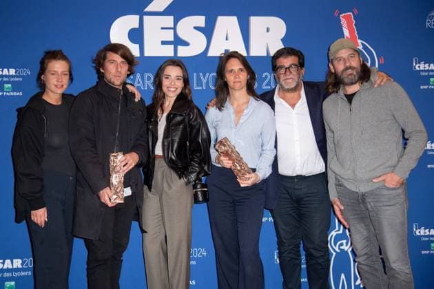 Cesar Des Lyceens 2024 Award Grand Rex Adele Exarchopoulos, Hugo Selignac, Elodie Bouchez, Jeanne Herry, Alain Attal and Fred Testot attending the Cesar Des Lyceens 2024 Award at the Grand Rex Cinema in Paris, France, on March 20, 2024. Photo by Aurore Marechal ABACAPRESS.COM Paris France  Copyright: xMarechalxAurore ABACAx