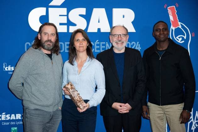 Cesar Des Lyceens 2024 Award Grand Rex Jeanne Herry, Jean-Pierre Darroussin, Birane Ba and Fred Testot attending the Cesar Des Lyceens 2024 Award at the Grand Rex Cinema in Paris, France, on March 20, 2024. Photo by Aurore Marechal ABACAPRESS.COM Paris France  Copyright: xMarechalxAurore ABACAx