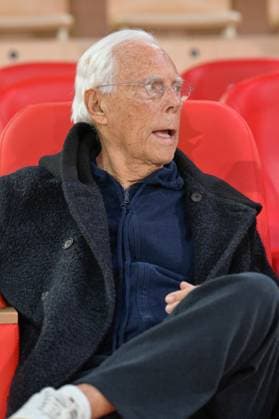 Giorgio Armani Attends Euroleague Game - Monaco Giorgio Armani attends the match between AS Monaco and EA7 Emporio Armani Milano in the Euroleague regular season in Monaco, on March 20, 2024. Photo by Laurent Coust ABACAPRESS.COM Monaco Monaco  Copyright: xCoustxLaurent ABACAx