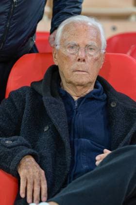 Giorgio Armani Attends Euroleague Game - Monaco Giorgio Armani attends the match between AS Monaco and EA7 Emporio Armani Milano in the Euroleague regular season in Monaco, on March 20, 2024. Photo by Laurent Coust ABACAPRESS.COM Monaco Monaco  Copyright: xCoustxLaurent ABACAx