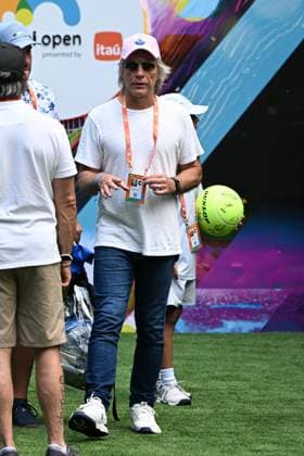 Jon Bon Jovi is seen during The Miami Open at Hard Rock Stadium Featuring: Jon Bon Jovi Where: Miami Gardens, Florida, United States When: 20 Mar 2024 Credit: Robert Bell INSTARimages EDITORIAL USE ONLY. NOT FOR USE BY NEWSPAPERS BASED IN THE UK. Copyright: xLarryxMaranox 53587996
