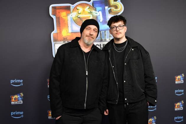 Torsten Sträter mit Sohn Premiere Last One Laughing Prime Video Astor Film Lounge Arri Kino München 21. März 2024 *** Torsten Sträter with son Premiere Last One Laughing Prime Video Astor Film Lounge Arri Kino Munich March 21, 2024