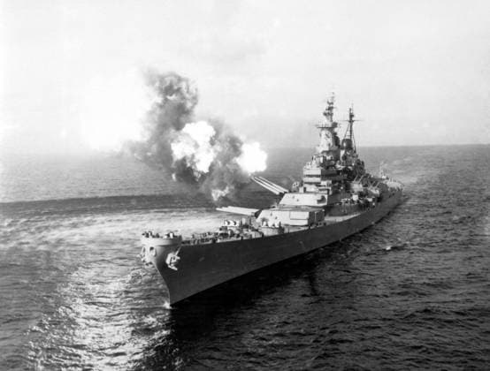 Korea: The USS Missouri fires a 16-inch salvo at Chong Jin, North Korea. Korean War (1950-1953). The Korean War (25 June 1950 - armistice signed 27 July 1953) was a military conflict between the Republic of Korea, supported by the United Nations, and North Korea, supported by the People s Republic of China (PRC), with military material aid from the Soviet Union. The war was a result of the physical division of Korea by an agreement of the victorious Allies at the conclusion of the Pacific War at the end of World War II.<br ><br > The Korean peninsula was ruled by Japan from 1910 until the end of World War II. Following the surrender of Japan in 1945, American administrators divided the peninsula along the 38th Parallel, with United States Copyright: xxPicturesxFromxHistoryx
