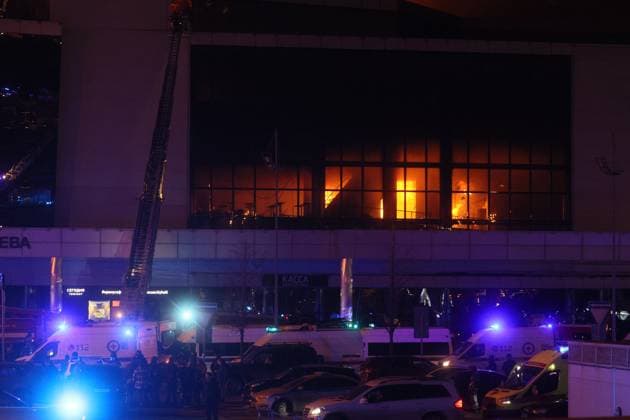 03 22 2024 Unknown people staged a shooting in the Crocus City Hall, people are being evacuated BulkinxSergey