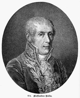 COUNT ALESSANDRO VOLTA (1745-1827). Italian physicist. Line engraving, early 19th century, by Giovita Garavaglia.  Copyright: xGRANGERx xGRANGERx 0071898