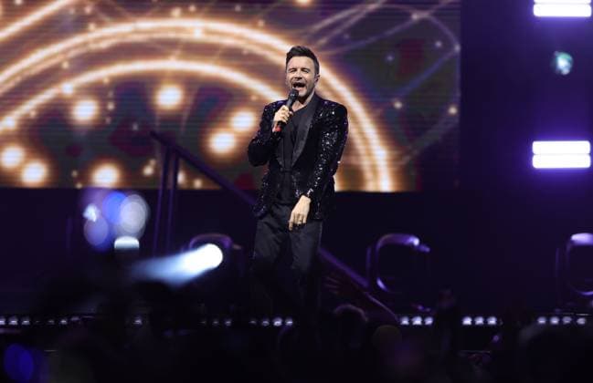 March 22, 2024, Mexico City, Ciudad de Mexico, Mexico: March 22, 2024, Mexico City, Mexico: Shane Filan member of te Irish band Westlife performs during The Wild Dreams tour at the Arena CDMX. on March 22, 2024 in Mexico City, Mexico. Mexico City Mexico - ZUMAe321 20240322_zea_e321_025 Copyright: xLuisxMarin xEyepixxGroupx