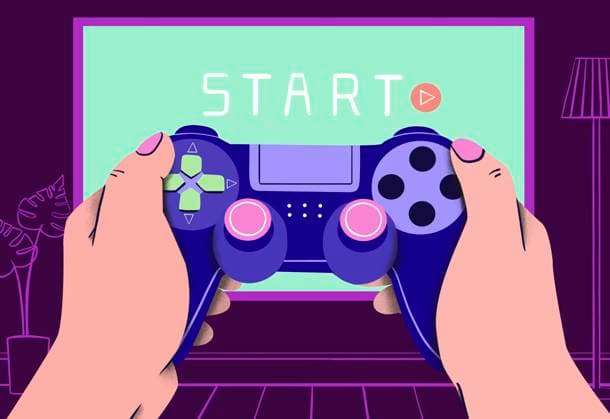 IMAGO Creative, Lifestyle, Gaming Hands of woman holding gamepad and playing video game at home property released, ABSF00008