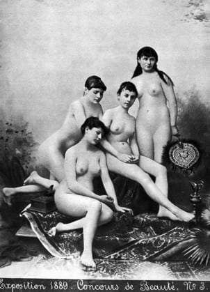 NUDE GROUP, 1889. Concours de Beauté. Nude study exhibited at the Universal Exposition of 1889 in Paris, France.  Copyright: xGRANGERx xGRANGERx 0097407