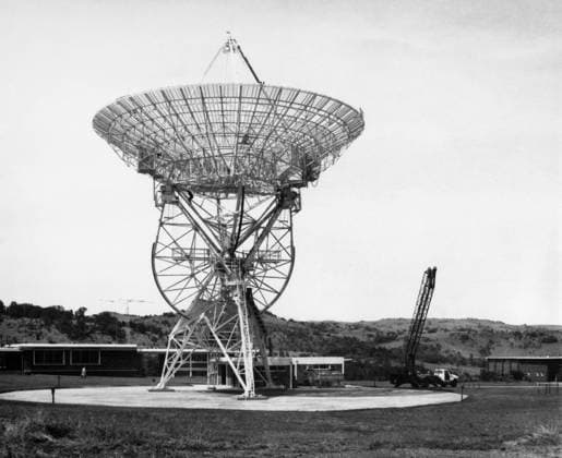 SOUTH AFRICA: SATELLITE. An 85 foot diameter satellite dish in Johannesburg, South Africa, used to track the Mariner 4 mission to Mars and two Ranger flights to the moon. Photographed 1965.  Copyright: xGRANGERx xGRANGERx 0100358