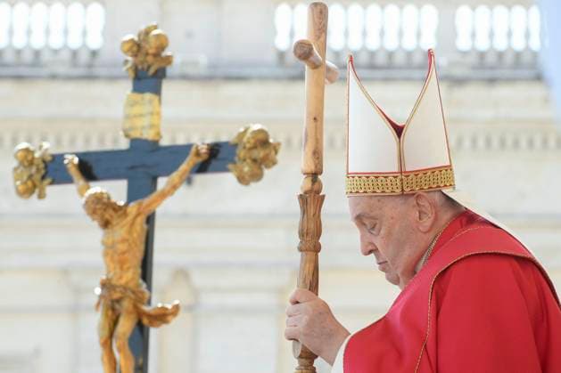 News Themen der Woche KW12 News Bilder des Tages Italy, Rome, Vatican, 2024 3 24.Pope Francis during the Palm Sunday mass at Saint Peter s Square in Vatican Photograph by Vatican Media Catholic Press Photo s. RESTRICTED TO EDITORIAL USE - NO MARKETING - NO ADVERTISING CAMPAIGNS.  Copyright: xVATICANxMEDIAx xipa-agency.netx xVaticanxMediax IPA_Agency_IPA44591576