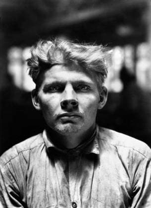 ELLIS ISLAND: IMMIGRANTS. A Finnish stowaway detained at Ellis Island. Photograph by Lewis Hine, early 20th century.  Copyright: xGRANGERx xGRANGERx 0117534