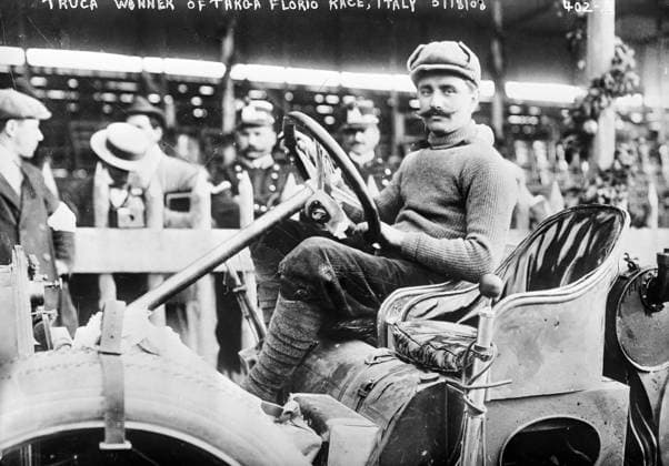 VINCENZO TRUCCO, 1908. Italian racecar driver. Winner of the 1908 Targa Florio race in Sicily, Italy.  Copyright: xGRANGERx xGRANGERx 0170449