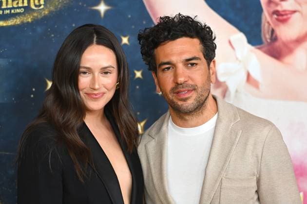 Elyas M BAREK Actor , with wife Jessica Red Carpet,Red Carpert World premiere of CHANTAL IM MAERCHENLAND on 25 03 2024 at Mathaeser Kino in Munich