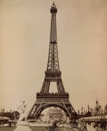 PARIS: EIFFEL TOWER, 1889. A view of the Eiffel Tower during the Universal Exposition of 1889 in Paris, France. Photograph, 1889.  Copyright: xGRANGERx xGRANGERx 0174853
