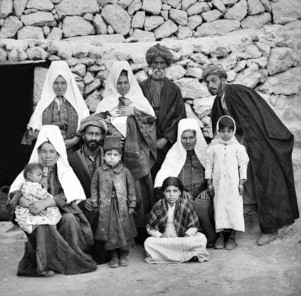 Palestine: A Palestinian family, Bethehem, c. 1910 Palestine (Arabic: ÙÙ Ø³Ø·ÙäÙÜŽ Filasá¹­Ä«n, Falasá¹­Ä«n, Filisá¹­Ä«n; Greek: Î Î±Î»Î±Î¹ÏƒÏ Î¯Î½Î·, PalaistinÄ ; Latin: Palaestina; Hebrew: ×¤×œ× ×ª×™× × Palestina) is a name given to the geographic region between the Mediterranean Sea and the Jordan River. The region is also known as the Land of Israel (Hebrew: ××¨×¥Ö¾×™× ×¨××œ Eretz-Yisra el), the Holy Land and the Southern Levant.<br ><br > In 1832 Palestine was conquered by Muhammad Ali s Egypt, but in 1840 Britain intervened and returned control of the Levant to the Ottomans in return for further capitulations. The end of the 19th century saw the beginning of Zionist immigration and the Revival of the Hebrew language. The moveme Copyright: xxPicturesxFromxHistoryx