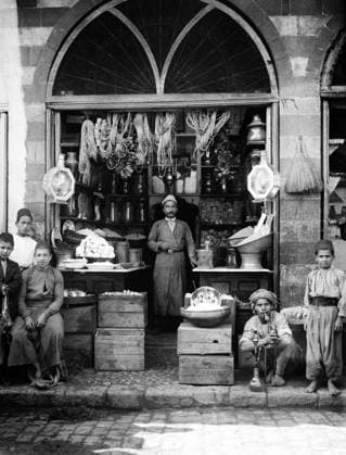 Palestine: A grocers shop and hardware store, Jerusalem, c. 1910 Palestine (Arabic: ÙÙ Ø³Ø·ÙäÙÜŽ Filasá¹­Ä«n, Falasá¹­Ä«n, Filisá¹­Ä«n; Greek: Î Î±Î»Î±Î¹ÏƒÏ Î¯Î½Î·, PalaistinÄ ; Latin: Palaestina; Hebrew: ×¤×œ× ×ª×™× × Palestina) is a n ame given to the geographic region between the Mediterranean Sea and the Jordan River. The region is also known as the Land of Israel (Hebrew: ××¨×¥Ö¾×™× ×¨××œ Eretz-Yisra el), the Holy Land and the Southern Levant.<br ><br > In 1832 Palestine was conquered by Muhammad Ali s Egypt, but in 1840 Britain intervened and returned control of the Levant to the Ottomans in return for further capitulations. The end of the 19th century saw the beginning of Zionist immigration and the Revival of the Hebrew langu Copyright: xxPicturesxFromxHistoryx