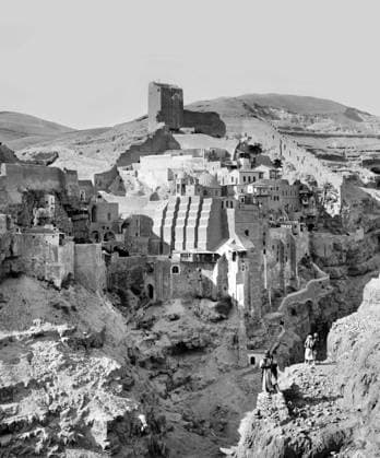 Palestine: Mar Saba Monastery and Gorge, c. 1910 Palestine (Arabic: ÙÙ Ø³Ø·ÙäÙÜŽ Filasá¹­Ä«n, Falasá¹­Ä«n, Filisá¹­Ä«n; Greek: Î Î±Î»Î±Î¹ÏƒÏ Î¯Î½Î·, PalaistinÄ ; Latin: Palaestina; Hebrew: ×¤×œ× ×ª×™× × Palestina) is a n ame given to the geographic region between the Mediterranean Sea and the Jordan River. The region is also known as the Land of Israel (Hebrew: ××¨×¥Ö¾×™× ×¨××œ Eretz-Yisra el), the Holy Land and the Southern Levant.<br ><br > In 1832 Palestine was conquered by Muhammad Ali s Egypt, but in 1840 Britain intervened and returned control of the Levant to the Ottomans in return for further capitulations. The end of the 19th century saw the beginning of Zionist immigration and the Revival of the Hebrew language. The movemen Copyright: xxPicturesxFromxHistoryx