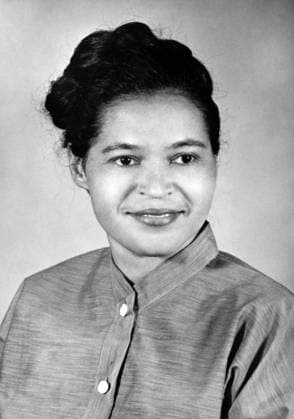 ROSA PARKS (1913-2005). American civil rights activist. Photograph, 1956.  Copyright: xGRANGERx xGRANGERx 0528086