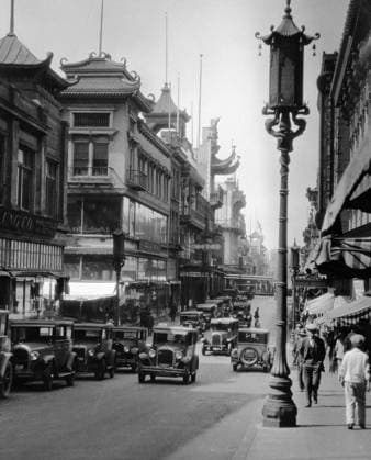 SAN FRANCISCO: CHINATOWN. Street in Chinatown, San Francisco. Photograph by Arnold Genthe, c1920.  Copyright: xGRANGERx xGRANGERx 0636353