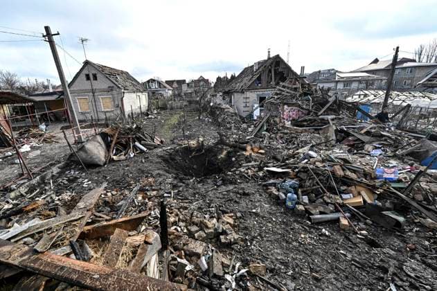 Bilder des Jahres 2024, News 03 März News Themen der Woche KW13 News Bilder des Tages ZAPORIZHZHIA, UKRAINE - MARCH 28, 2024 - The aftermath of a nighttime attack by Russian Shahed drones on Zaporizhzhia, southeastern Ukraine. Russian invaders attack Zaporizhzhia with Shahed drones  Copyright: xDmytroxSmolienkox