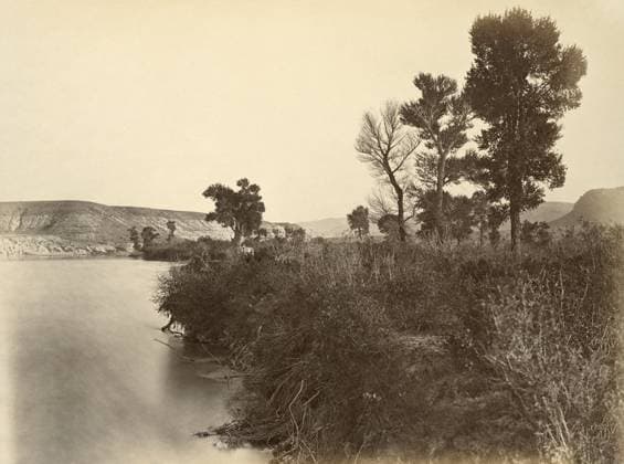 WYOMING: GREEN RIVER, 1869. Looking down the river at Green River Valley, Wyoming. Photograph by Andrew Joseph Russell, 1869.  Copyright: xGRANGERx xGRANGERx 0652827