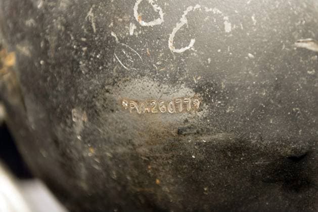 OKLAHOMA CITY BOMBING. The serial number on a Ryder truck axle that helped lead investigators to Timothy McVeigh after the bombing of the Alfred P. Murrah Federal Building in Oklahoma City, Oklahoma, 19 April 1995.  Copyright: xGRANGERx xGRANGERx 1031882